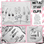 MAYCREATE® 20PCS Hair Clips for Girls Women Y2K Accessories Cute Metal Star Pins Fashion Style Barrettes Gifts Korean Stylish Punk