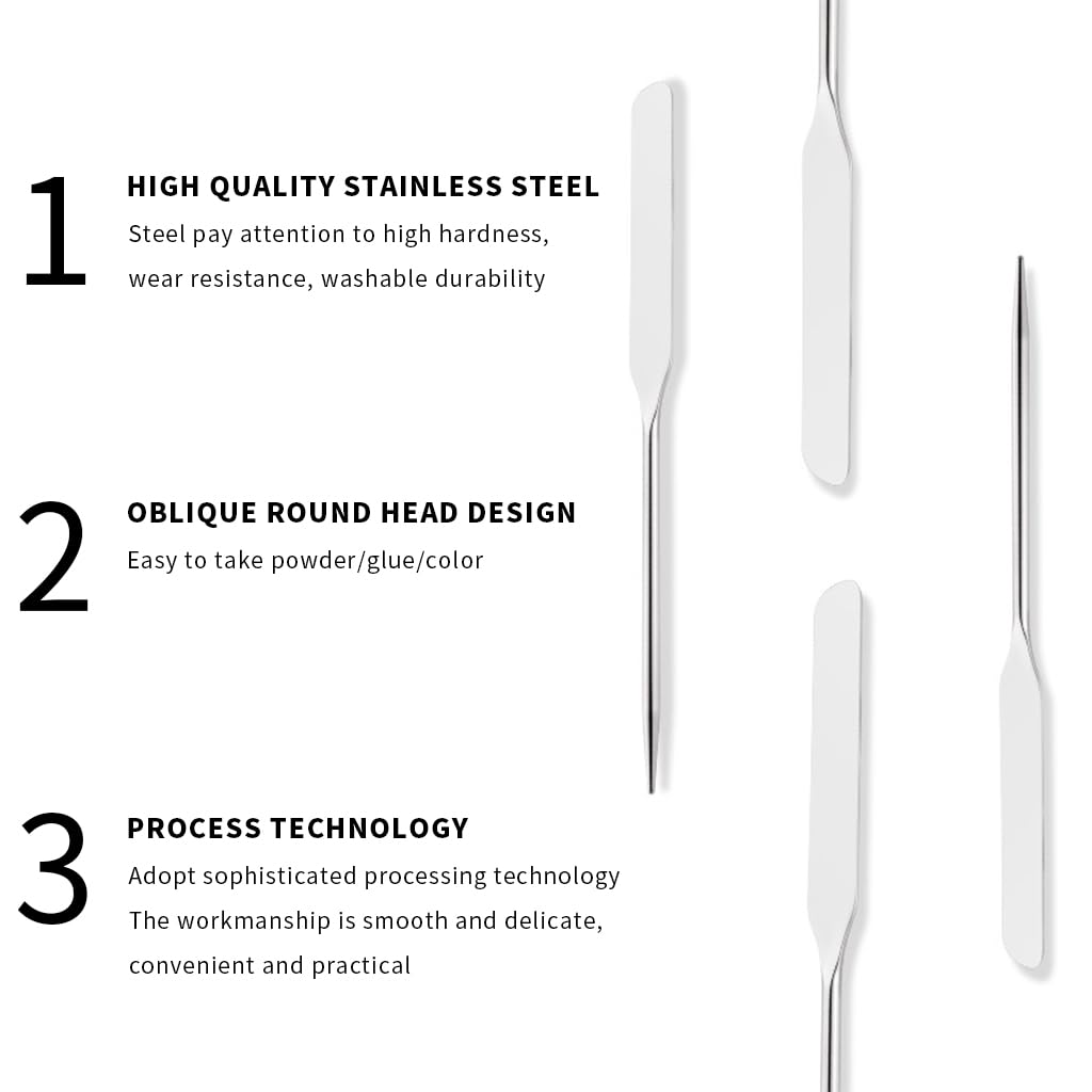 MAYCREATE Makeup Spatula and Palette Set for Foundation Mixing with 16cm Steel Tool | Clear Acrylic Palette