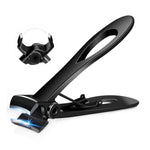 MAYCREATE Nail Clipper for Thick Nails with 15mm Curved Blade and Anti Splash Case | Stainless Steel 8.8x1.4cm Portable Cutter