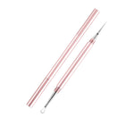 MAYCREATE® Stainless Steel Blackhead Removal Tool 2 in 1 Pimple Popper Tool Acne Tool Comedone Extractor Tool Dual Head Stainless Steel Blackhead Removal Tool with Caps