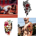 MAYCREATE® 42 Sheets Tattoo Sticker for Men Eagle Temporary Tattoos Skull Variety Assorted for Body Art Waterproof for Women 84 PCS