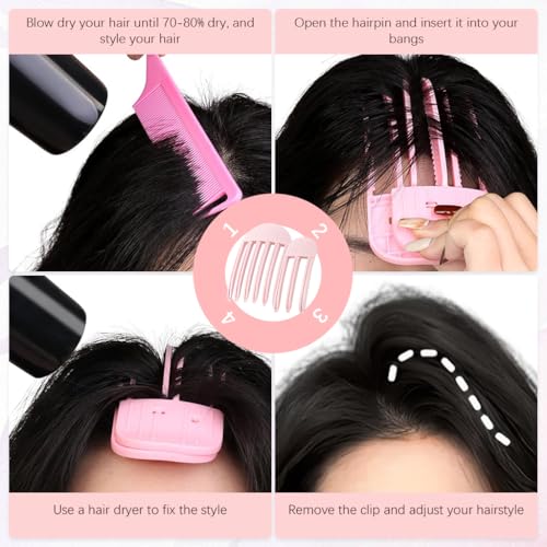 MAYCREATE® Hair Volume Clip 8PCS Volumizing Comb Root Clips for Curly Roots at Top Root Lifting Fluffy Volumizer Tool Light Pink