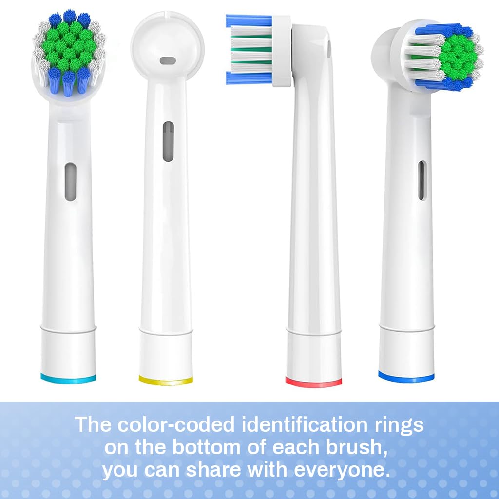 MAYCREATE® 4Pcs Electric Toothbrush Replacement Heads Compatible with Oral-B for Most Braun Electric Toothbrushes Soft Dupont Bristles