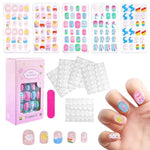MAYCREATE® 120Pcs Press on Nails for Kids