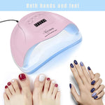 MAYCREATE UV LED Nail Lamp for Fast Gel Drying with 36 Light Beads & 4 Timer Settings | Pink