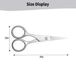 MAYCREATE Small Grooming Scissors Stainless Steel Facial Hair Scissors Trimmer Pointed Tip Straight Scissors Portable Beauty Scissors for Men Women