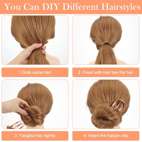 MAYCREATE® 10PCS French Hair Pin U Pins for Styling Bun Acrylic Accessories Women Ladies Gift