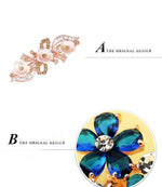 MAYCREATE Hair Clips for Women with 9PCS Alloy and Rhinestone Design | Retro Floral Barrettes