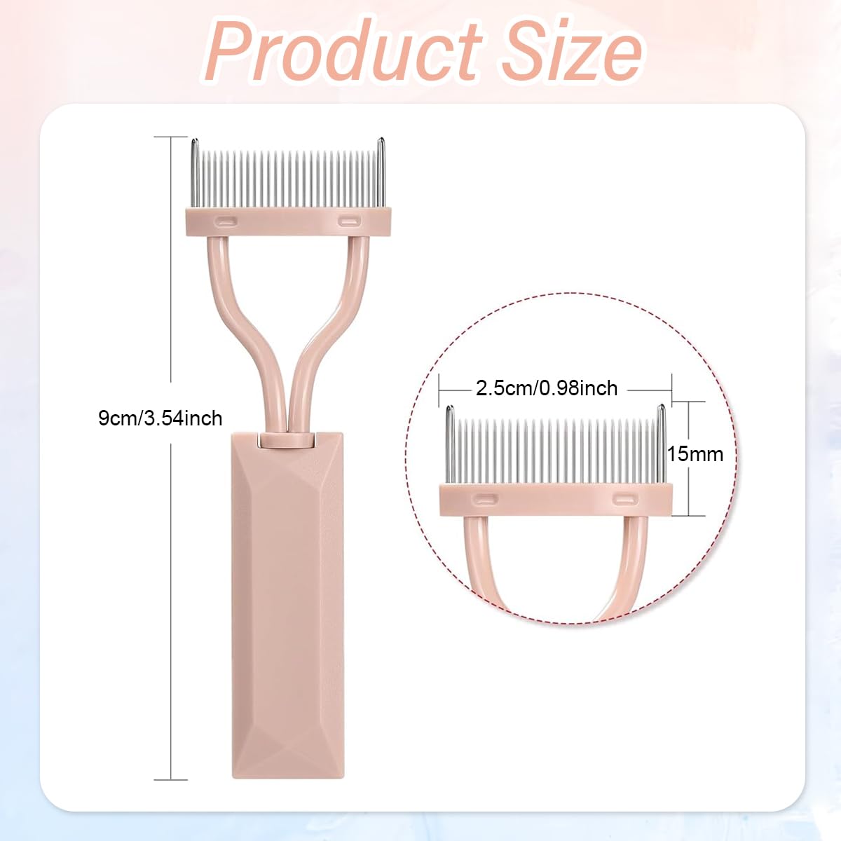 MAYCREATE® Eyelash Comb Separator, Eyelash Separator Eyelash Comb Lash Separator Tool, Mascara Brush Eyelash Brush Separator Mascara Comb Arc Designed Mascara Applicator With Cover