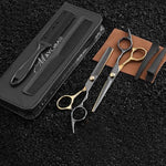 MAYCREATE® Hair Cutting Scissors for Men Stainless Steel Professional Salon Barber Hair Dressing Kit Haircut Dressers Scissor 2 PCS