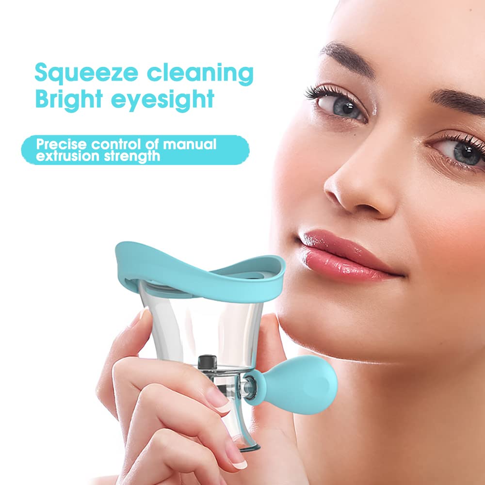 MAYCREATE Travel Eye Cleaning Cup with Air Valve and Silicone Frame 8.22×6.64cm | Efficient Rinse