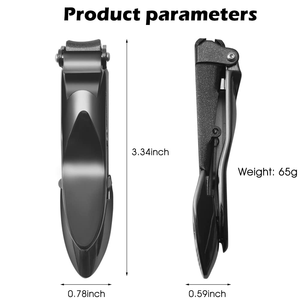 MAYCREATE Nail Clippers Set for Travel with 10×7×0.2cm Case featuring Anti Splash Slot and Nail File