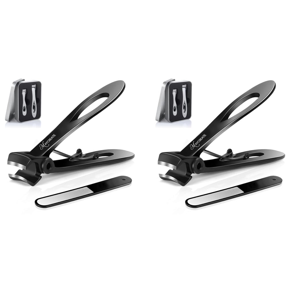 MAYCREATE Nail Cutter for Thick Toenails with 15mm Wide Jaw Stainless Steel Set | 2 PCS