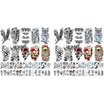 MAYCREATE® 42 Sheets Tattoo Sticker for Men Eagle Temporary Tattoos Skull Variety Assorted for Body Art Waterproof for Women 84 PCS