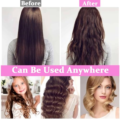 MAYCREATE® Heatless Hair Curler Hair Roller for Women Girls,12pcs Curler Rollers Kit & 12 Bang Clips - 3 Sizes,Jumbo Large & Medium 36 PCS