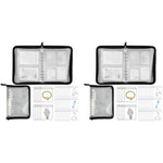 MAYCREATE Jewelry Storage Book with 60 Pockets for Bracelets Necklaces and Rings | Black 2PCS