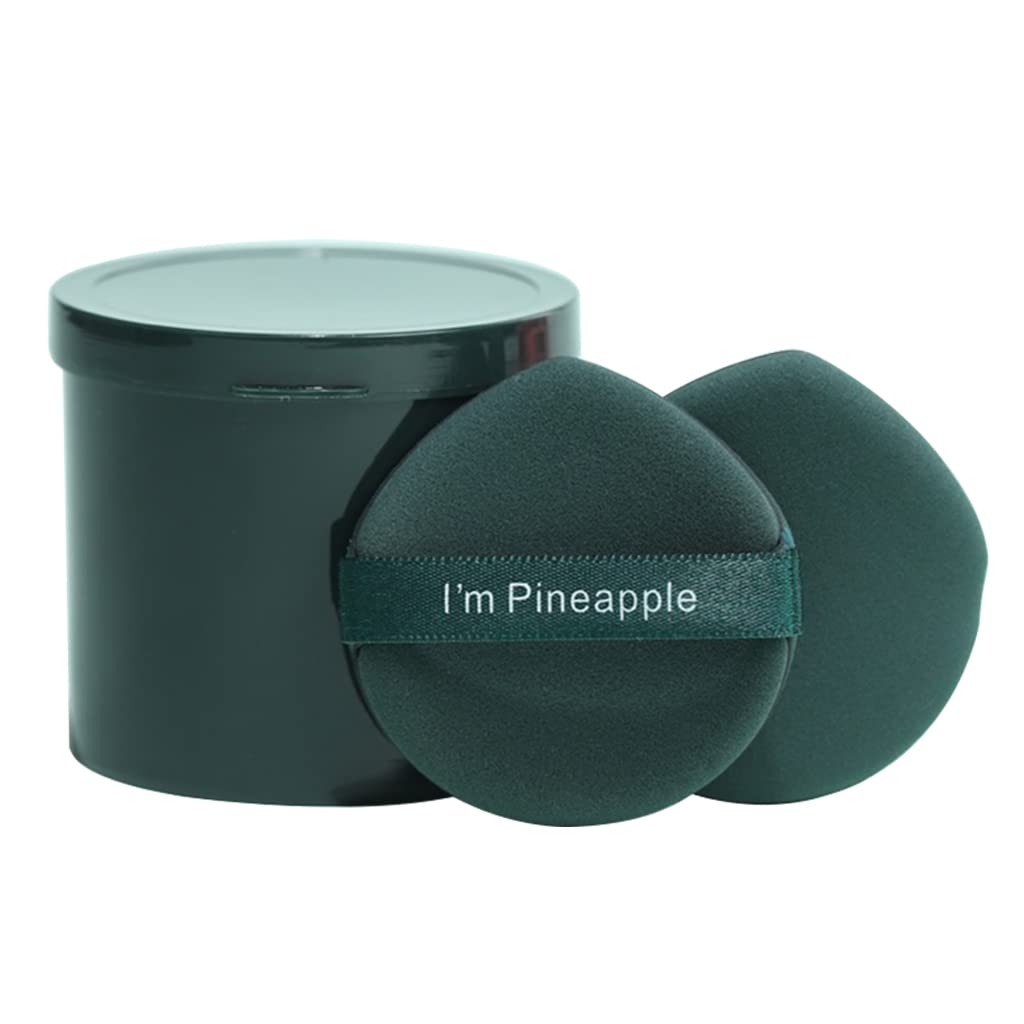 MAYCREATE Makeup Puffs Set for Liquid Foundation and Powder featuring Wet Dry Dual Use | 7pcs Non‑Latex Green Sponges