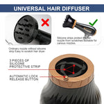MAYCREATE Curly Hair Diffuser for Volumizing Curls with Clip-On Fit | Heat-Resistant PC Material
