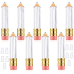 MAYCREATE Empty Lip Gloss Tubes 10pcs 5ml for DIY Cosmetics featuring Pencil Shape and Clear Acrylic Design