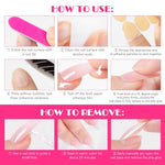 MAYCREATE Nail Adhesive Tabs for Press On Nails with 240 Double Sided Sheets | Easy Reusable Glue Stickers