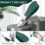 MAYCREATE Eagle Beak Beveled Nail Clippers Set for Thick or Ingrown Nails with Wide Jaw | Stainless Steel Tools for Seniors and Travel