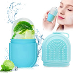 MAYCREATE Ice Face Roller for Facial Massage with Anti Leak Silicone Mold 13×6.5×5.5cm | Pink Skincare Tool