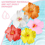 MAYCREATE Flower Hair Clips for Women featuring 5pcs 3.7 in Fabric Blooms | Beach Styling Accessory