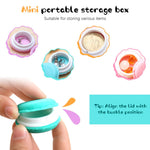 MAYCREATE 6Pcs Mini Travel Jewelry Box Creative Colorful Macaron Case Plastic Macaron Jewelry Box Storage Boxes for Makeup Bags Multi Purpose Storage Box for Earrings, Chain Bracelets, Necklace