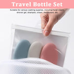MAYCREATE Travel Bottles for Toiletries 3pcs 60ml Refillable Set with Leak Proof Lid | BPA Free PP Material
