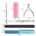 MAYCREATE Nail File Set for Home and Salon Use with 10PCS 100/180 Grit Double-Sided Emery Boards