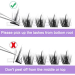 MAYCREATE Eyelash Clusters Lash Kit for DIY Extension with 160pcs 11–13mm D Curl | Beginners