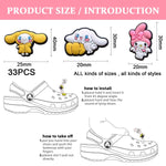 MAYCREATE® 33PCS Shoe Charms Fits for Clog Sandals Shoes Decoration