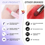 MAYCREATE Lip Applicator Set for Lip Balm and Lipstick with Soft Silicone Brush Head | 3pcs Reusable Makeup Tool