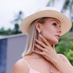 MAYCREATE DIY Ear Stud Kit with 200 Pieces Stainless Steel Bases and 2 Stopper Designs | Transparent Hemispherical Patches for Custom Earrings