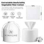 MAYCREATE Disposable Face Towel 50 Count for Cleansing and Makeup Removal | 100% Cotton Quick‑Dry Facial Tissue for Sensitive Skin