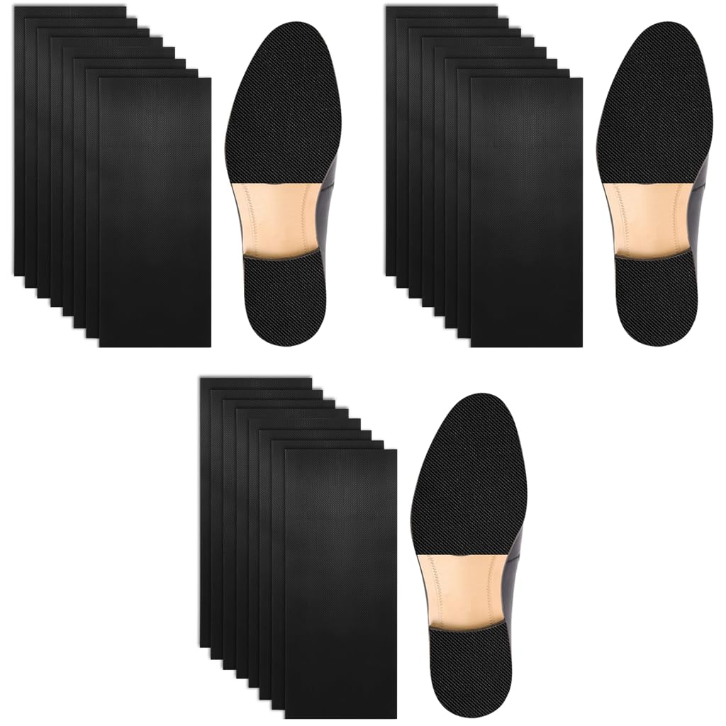MAYCREATE Shoe Sole Protectors 24PCS for Leather Shoes and High Heels featuring Non Slip Rubber | Self Adhesive Cuttable Grips