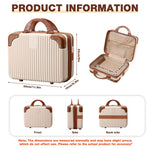 MAYCREATE Makeup Bag for Travel with 30x22x15cm Hard Shell Waterproof Zip-Up Case | 14 Inch Carry-On