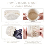 MAYCREATE Macrame Makeup Brush Holder for Desk Organization with 10cm cotton rope | Boho tassel ivory decor