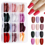 MAYCREATE Press on Nails Set for DIY Nail Art with 12 Colors 288pcs ABS Almond Tips | Women