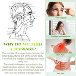 MAYCREATE Massage Combs for Scalp Care and Relaxation featuring Multi Nubs Resin Design | 2pcs