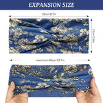 MAYCREATE Head Band for Women 3pcs set for Yoga Running and Fitness featuring Knotted Boho Prints