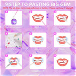 MAYCREATE Glittering Tooth Gem Kit with Mouth Retractor and 12 Grid Assorted Colors | No Glue Included