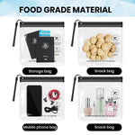 MAYCREATE Toiletries Travel Bags Set for Home and Travel with Ziplock Closure & Clear EVA | 4 Pcs Reusable Waterproof Organizer Pouches