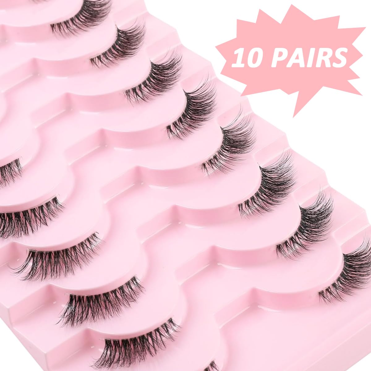 MAYCREATE Eyelash Clusters 36 pcs for DIY Lash Extensions with Self Adhesive Strips | Fluffy Fiber Lashes for Natural or Party Look