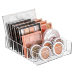 MAYCREATE Makeup Organizer for Vanity and Drawer with 7 Divided Sections Clear Acrylic Design