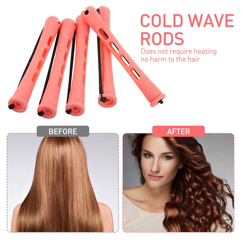 MAYCREATE Heatless Hair Curler 30pcs Kit for Women with 0.51in Rods | PP Cold Wave Rollers