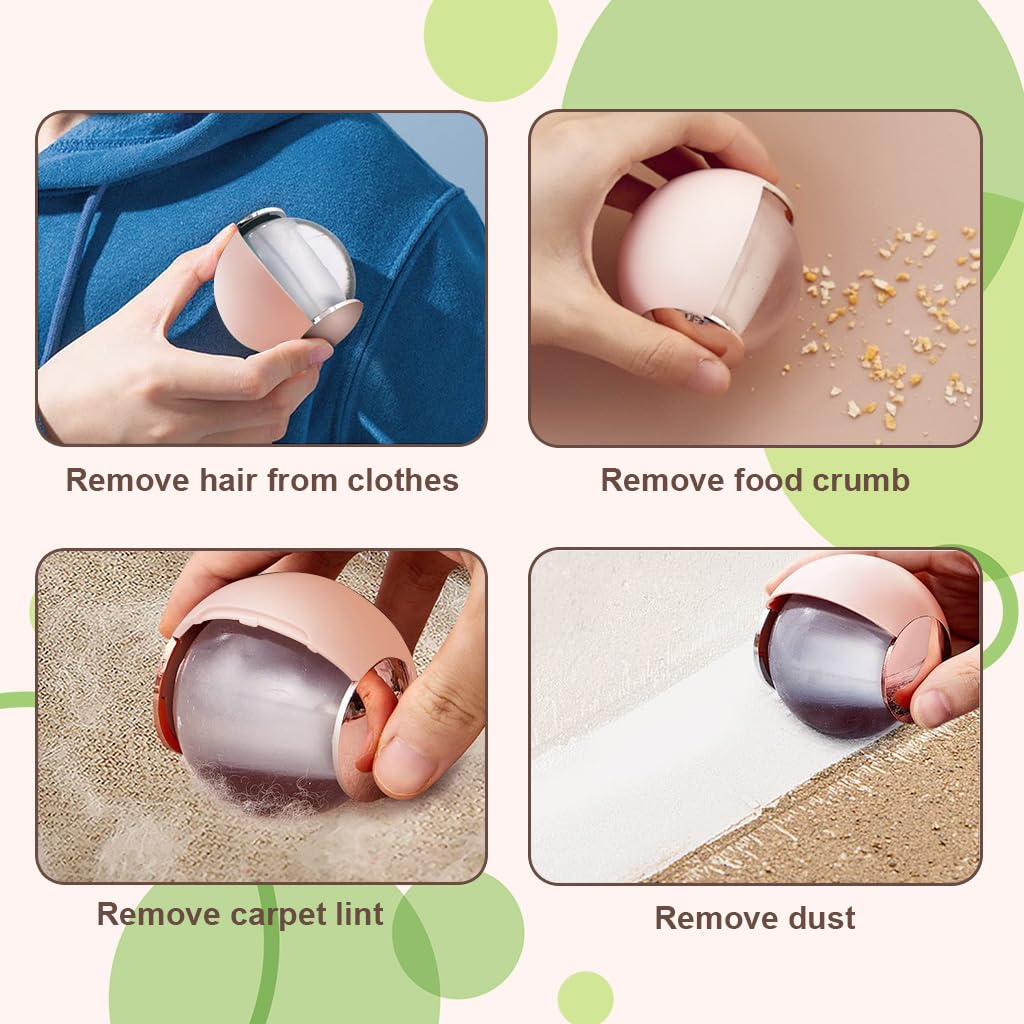 MAYCREATE Lint Remover Ball for Clothes and Pet Hair with Washable TPE Roller | Reusable Portable Cleaner