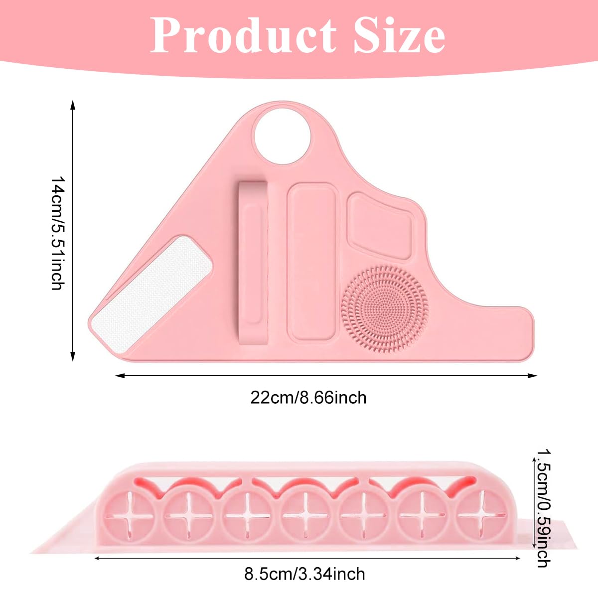 MAYCREATE Makeup Brush Holder Palette with 6 Brush Slots for Mixing Foundation | Handwear Design