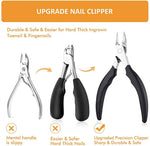 MAYCREATE Toenail Clippers for Thick Nails with 0.5mm Sharp Curved Jaws and Non‑Slip Rubber Handle | Ideal for Men and Women