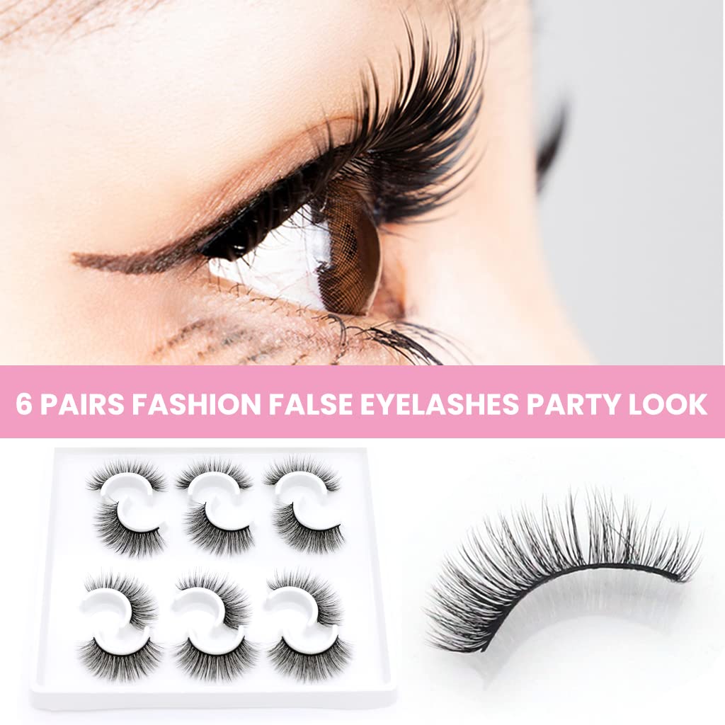 MAYCREATE® 1 Pair Self Adhesive Eyelashes, Reusable Adhesive Eyelashes, 3D Mink False Lashes Stable and Easy to Put On, Natural Look and Waterproof Fake Eyelashes for Women, No Glue, Style A